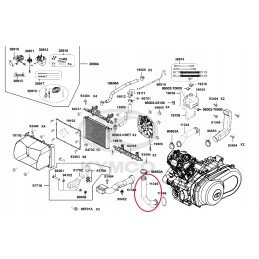 Kymco mxu 700 transmission ventilation pipe 19