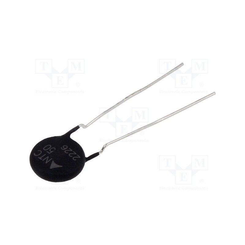 2 pcs x EPCOS - B57236S0500M000 - NTC thermistor, 50Ω, -55÷170°C, 2.1W, ±20%, THT, 3165K, Pitch: 5mm