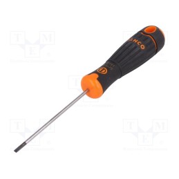 1 pcs x BAHCO - B191.025.075 - Screwdriver, slot, 2,5x0,4mm, Blade length: 75mm