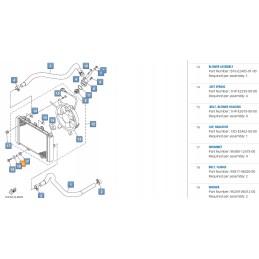 Radiator fan yamaha grizzly 700 2016 original b16 e2405 00 00