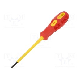 1 pcs x BM GROUP - BM1112 - Screwdriver, insulated, slot, SL 2,5, Blade length: 75mm