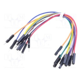 1 set x MIKROE - WIRE JUMPER MALE TO FEMALE 10PCS - Connection cable, male-female, PIN: 1, 10pcs, 150mm
