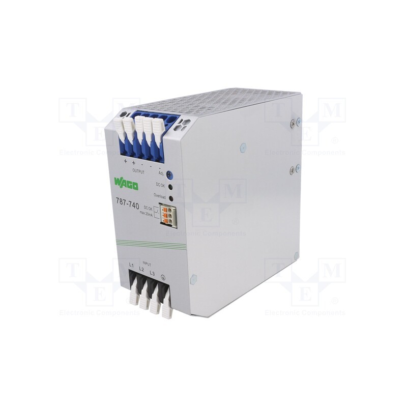 1 pcs x WAGO - 787-740 - Power supply: switched-mode, for DIN rail, 240W, 24VDC, 12.5A