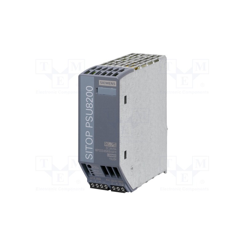 1 pcs x SIEMENS - 6EP3333-8SB00-0AY0 - Power supply: switched-mode, for DIN rail, 120W, 24VDC, 5A, IP20