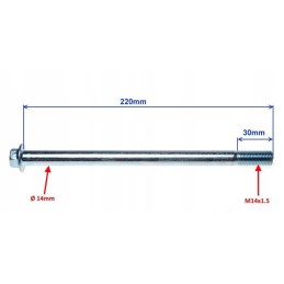 Rear swing arm shaft fi14 x220 for Suzuki GN125