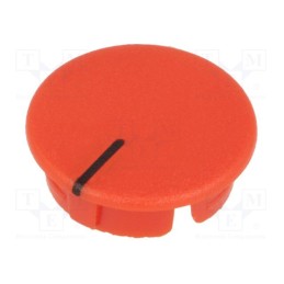 2 pcs x OKW - A4116102 - Cap, ABS, red, push-in, Pointer: black, round, A2516,A2616