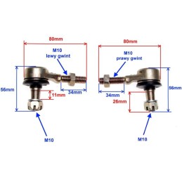 Kymco mxu kxr 150 tie rod ends