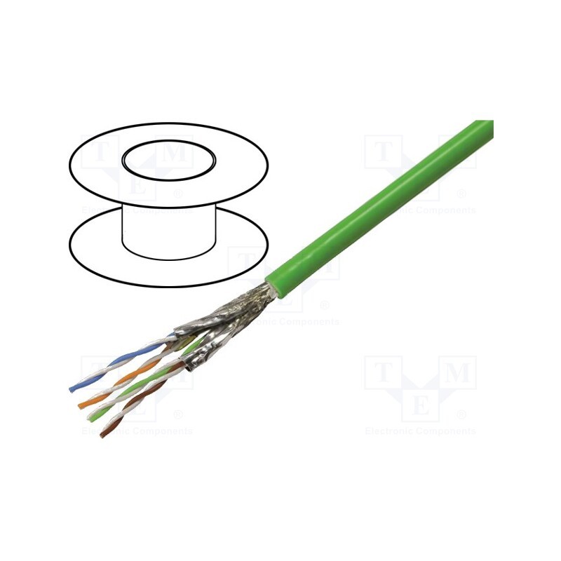 1 rol x HARTING - 9456001210 - Wire, S/FTP, 4x2x23AWG, industrial Ethernet,PROFINET, 6a, solid
