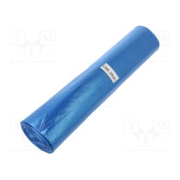 1 rol x PLAST - 03-02-12614 - Trash bags, polyetylene LD, blue, 120l, 25pcs.