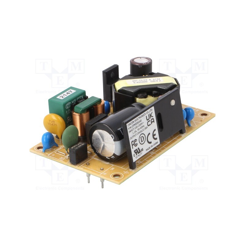 1 pcs x CINCON - CFM50S240-P - Converter: AC/DC, 50W, 90÷264VAC, Usup: 120÷370VDC, Uout: 24VDC