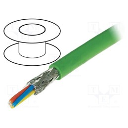 1 rol x HARTING - 9456001120 - Wire, 4x22AWG, industrial Ethernet,PROFINET, 5, stranded, Cu, PUR