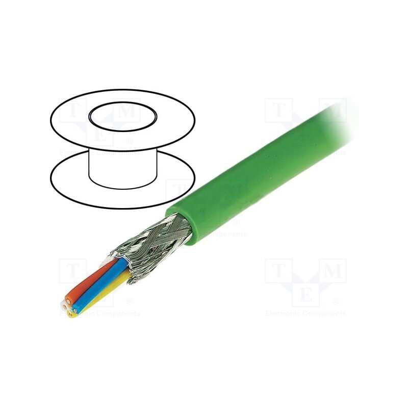 1 rol x HARTING - 9456001120 - Wire, 4x22AWG, industrial Ethernet,PROFINET, 5, stranded, Cu, PUR