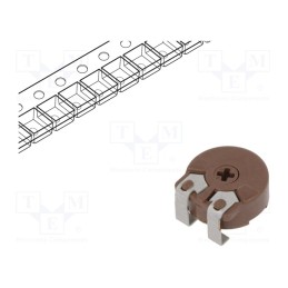 2 pcs x PIHER - PSC10KV50-503A0505 - Potentiometer: mounting, single turn,horizontal, 50kΩ, 330mW, SMD