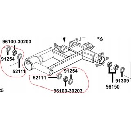 Kymco MXU 300 300 rear swing arm repair kit