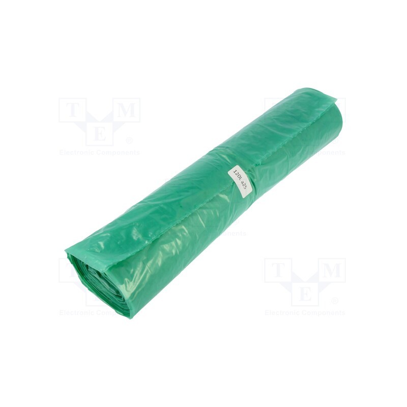 1 rol x PLAST - 03-02-12314 - Trash bags, polyetylene LD, green, 120l, 25pcs.