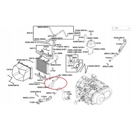 Kymco mxu 500 550 radiator hose pipe