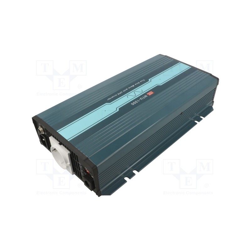 1 pcs x MEAN WELL - NTU-1200-212EU - Converter: DC/AC, 1.2kW, Uout: 230VAC, 10÷16.5VDC, Out: mains 230V