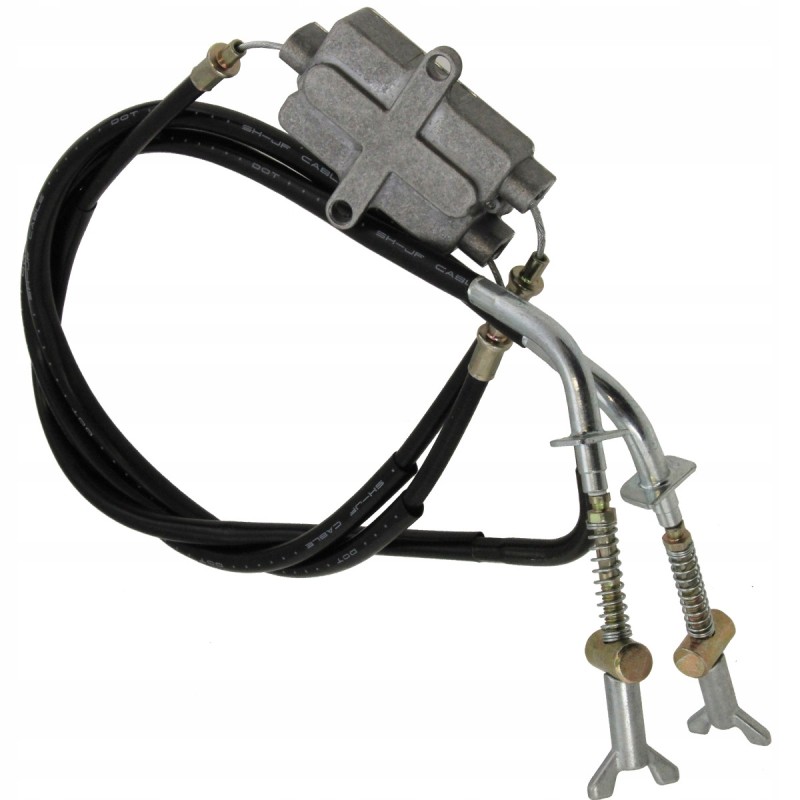 ATV quad splitter brake cable with distributor