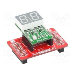 1 pcs x MIKROE - CLICK BOOSTER PACK - Multiadapter, mikroBUS socket, Add-on connectors: 1