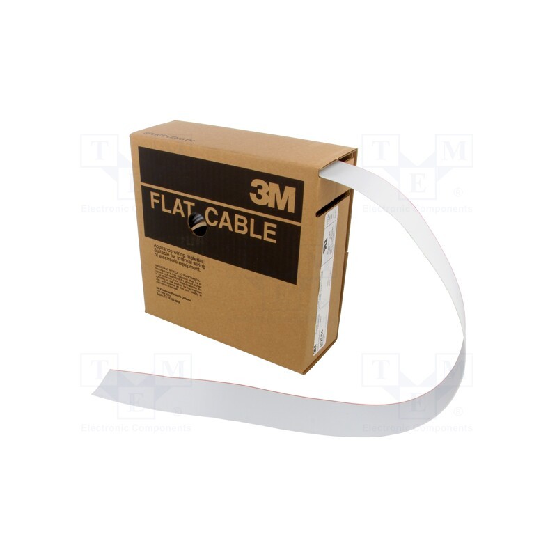 1 rol x 3M - 3625/50 (100FT) - Wire: ribbon, 1mm, stranded, Cu, unshielded, PVC, grey, 30.5m