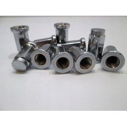 Chrome-plated flat nut for M10x1 25 hexb14 wheels