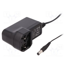1 pcs x MEAN WELL - GEM12I15-P1J - Power supply: switched-mode, plug, 15VDC, 0.8A, 12W, Out: 5,5/2,1