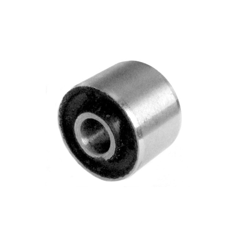 Metal and rubber bushing for quad engine suspension