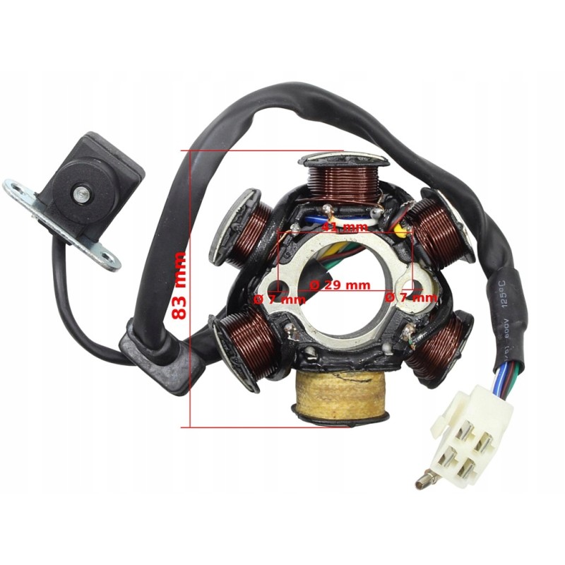 Ignition device stator ATV 125 6 coils variant 2