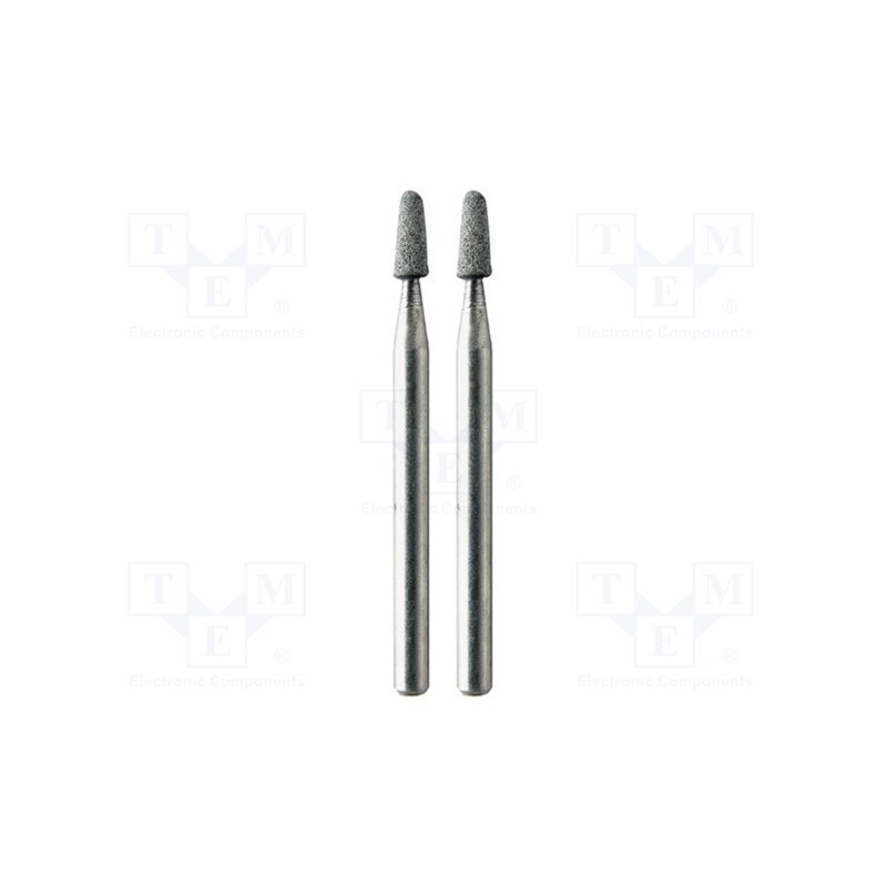 1 set x PG MINI - M.2410 - Grindingstone, Ø: 3mm, Ø: 2.35mm, ceramic grinding, Bit len: 8mm