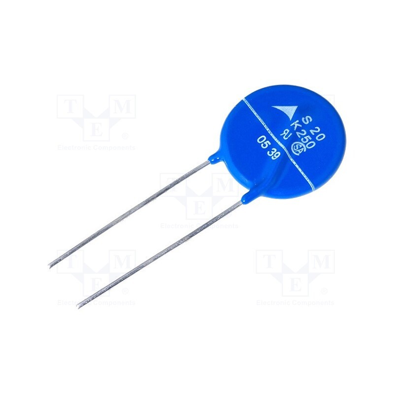 2 pcs x EPCOS - B72220S0251K101 - Varistor: metal-oxide, THT, 250VAC, 320VDC, 390V, 8000A, -40÷105°C