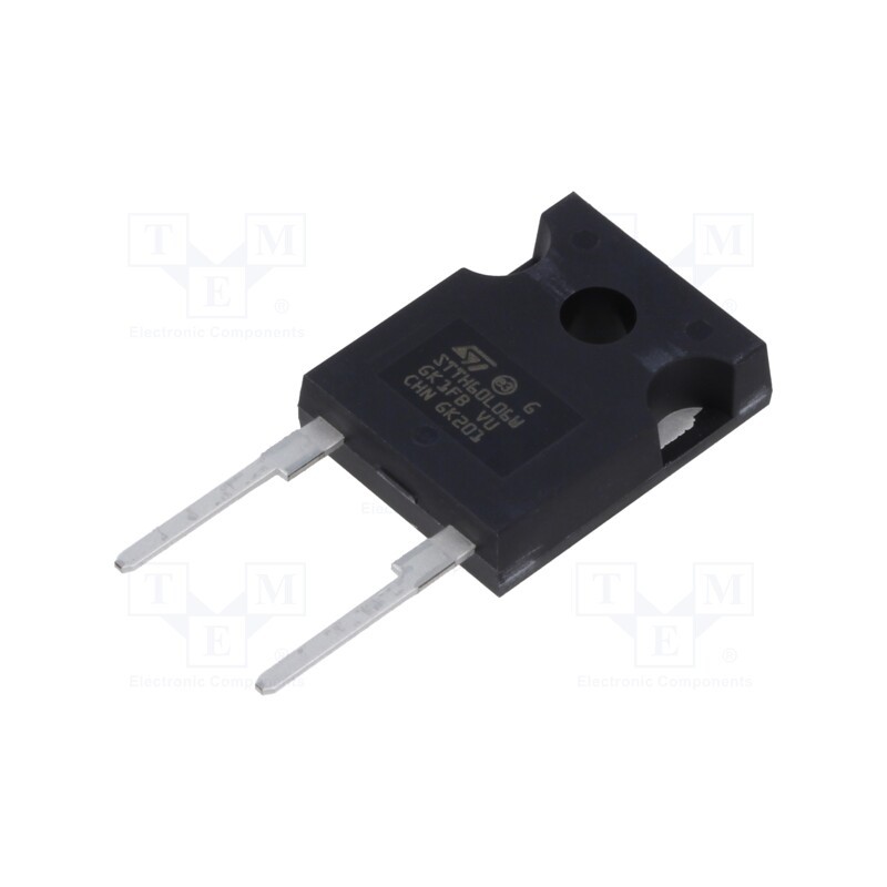 1 pcs x STMicroelectronics - STTH60L06W - Diode: rectifying, THT, 600V, 60A, , Ifsm: 600A, DO247, Ir: 1.6mA