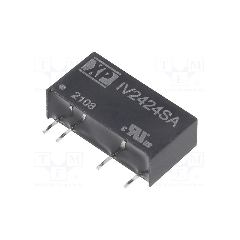 1 pcs x XP POWER - IV2424SA - Converter: DC/DC, 1W, Uin: 24V, Uout: 24VDC, Iout: 42mA, SIP, 80kHz
