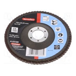 1 pcs x METABO - 623198000 - Flap grinding wheels, Ø: 125mm, Øhole: 22.23mm, Granularity: 120