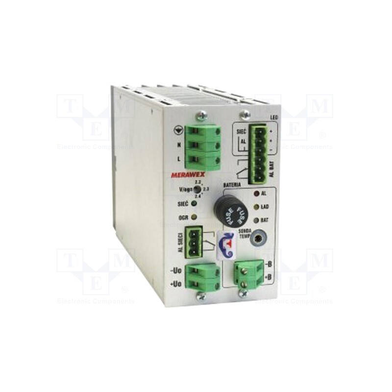 1 pcs x MERAWEX - ZM24V12A-300A-00 - Power supply: buffer, for building in,modular, 300W, 24VDC, 12A