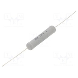 2 pcs x ROYAL OHM - MOR08WJ0220B00 - Resistor: metal oxide, THT, 22Ω, 8W, ±5%, Ø8x39.5mm, wire Ø 0.75mm