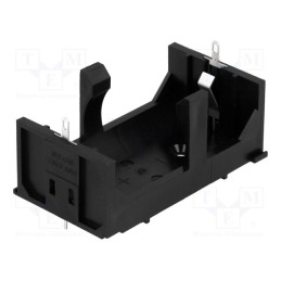 1 pcs x BULGIN - BX0037 - Holder, D,R20, Batt.no: 1, soldering lugs, black, UL94V-0, -30÷70°C