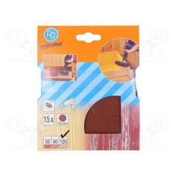 1 pcg x PG PROFESSIONAL - 342 - Sandpaper, Granularity: 120, Ø125mm, 15pcs.