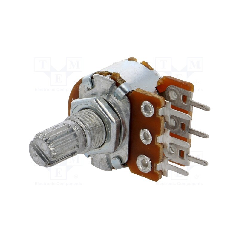 2 pcs x SR PASSIVES - R16148-1B-2-A22K - Potentiometer: shaft, single turn, 22kΩ, 63mW, ±20%, THT, 6mm, metal