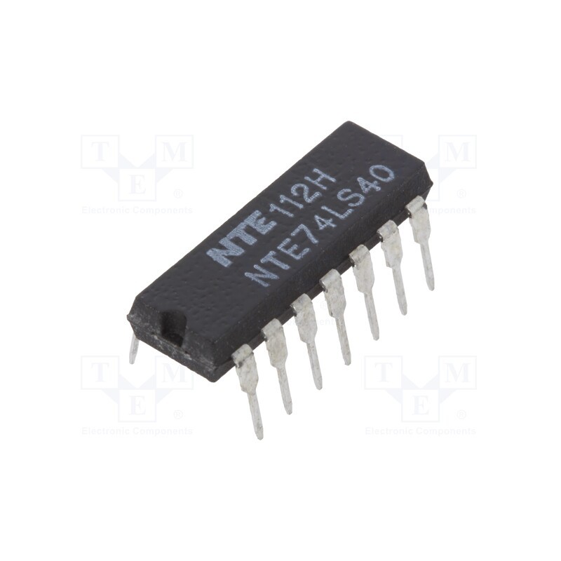1 pcs x NTE Electronics - NTE74LS40 - IC: digital, NAND, Ch: 2, IN: 4, TTL, THT, DIP14