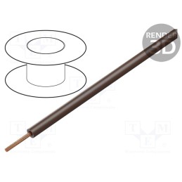 1 rol x DONAU ELEKTRONIK - 119-18 - Wire, stranded, Cu, 0.14mm2, PVC, brown, 60V, 100m, 1x0.14mm2