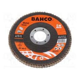 1 pcs x BAHCO - 3926-115IM-C60 - Flap grinding wheels, Ø: 115mm, Øhole: 22.23mm, Granularity: 60