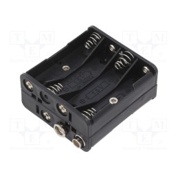 1 pcs x COMF - BH-483B - Holder, AAA,R3, Batt.no: 8, 6F22 type, black