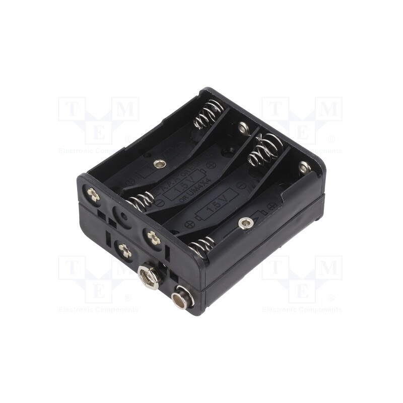 1 pcs x COMF - BH-483B - Holder, AAA,R3, Batt.no: 8, 6F22 type, black
