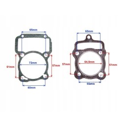 Cylinder and head gasket for atv quad 200cc
