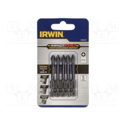 1 pcg x IRWIN - IW6061404 - Screwdriver bit, Pozidriv®, PZ2, Mounting: 1/4' (E6,3mm), 5pcs.