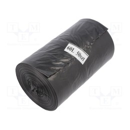 1 rol x PLAST - 1760138 - Trash bags, polyetylene LD, black, 60l, 50pcs.