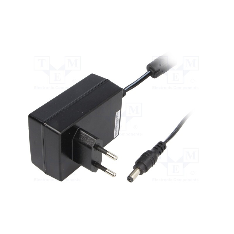 1 pcs x MEAN WELL - GST36E24-P1J - Power supply: switched-mode, plug, 24VDC, 1.5A, 36W, Plug: EU, 88.5%