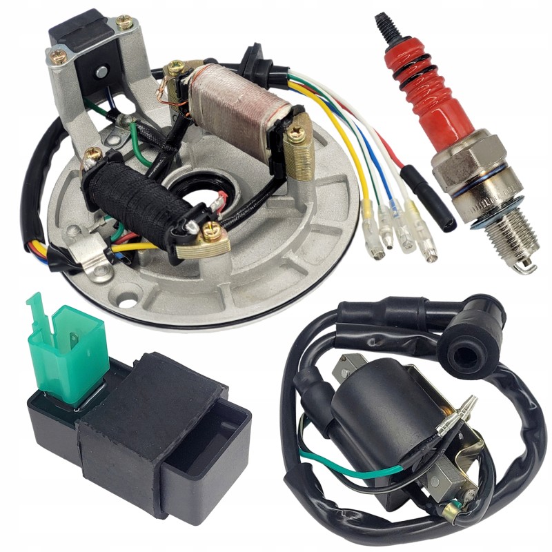 Magneto stator stator module coil spark plug atv quad 4t 110 125