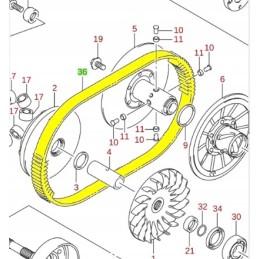 Drive belt suzuki lt a 700 750 kingquad
