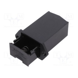 1 pcs x BULGIN - BX0023 - Drawer holder, 6F22, Batt.no: 1, on panel, soldering lugs, black